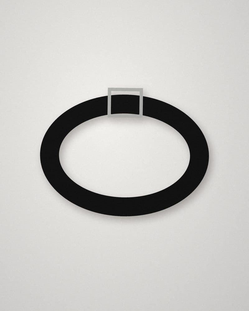 Black leather belt