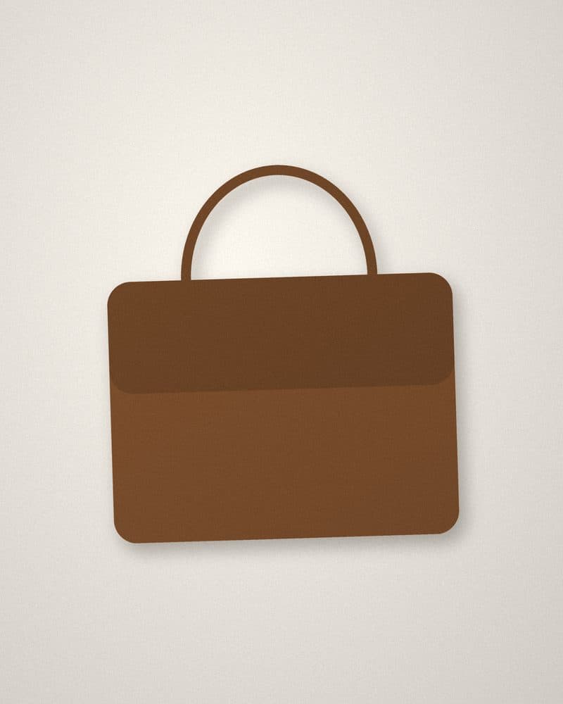 Structured leather shoulder bag