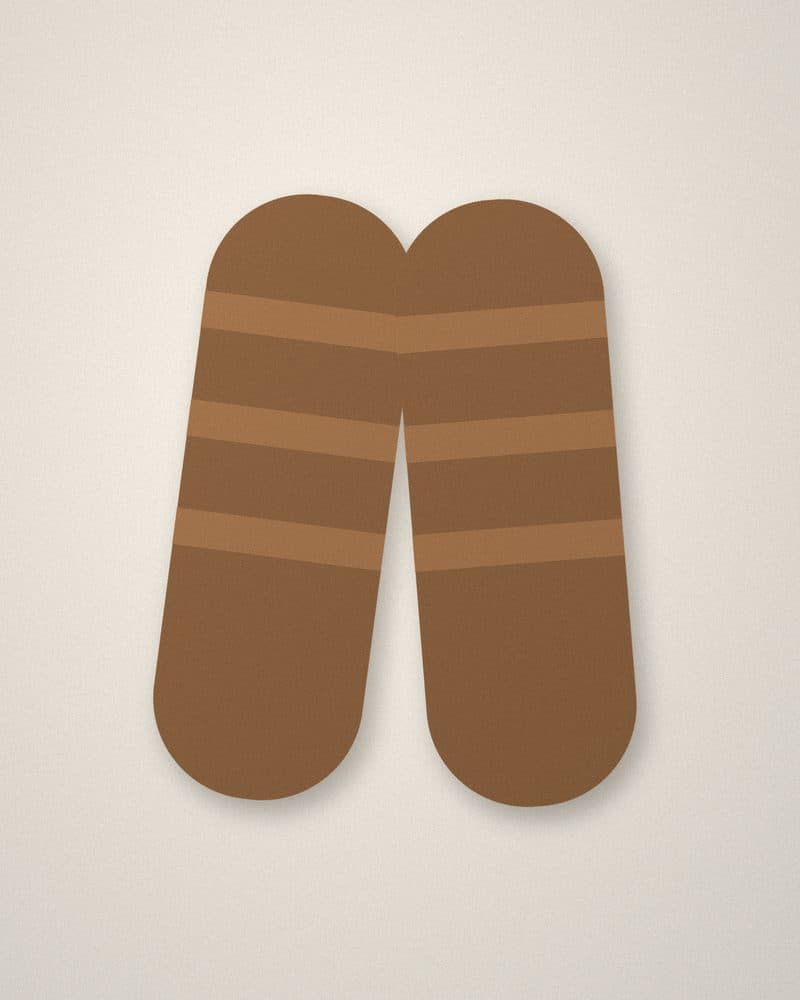 Flat leather sandals