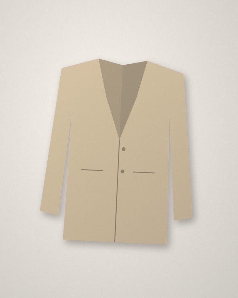 Unstructured linen-blend blazer