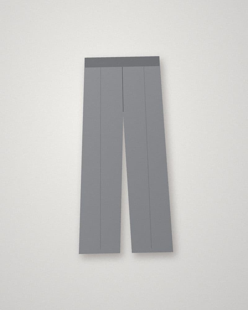 Pleated wool-blend trousers